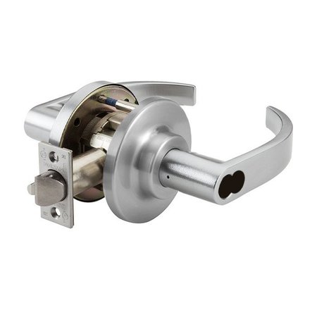 DORMA Grade 1 Cylindrical Lock, 70-Classroom, LC-Lever, Satin Chrome, 2-3/4 Inch Backset, Schlage LFIC C870-R-LCE-626